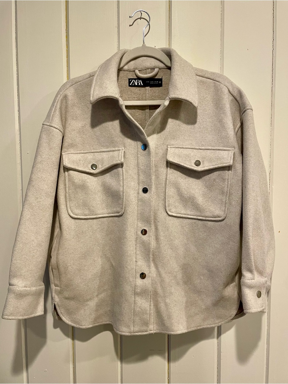 Zara Cream Shirt Jacket size Small